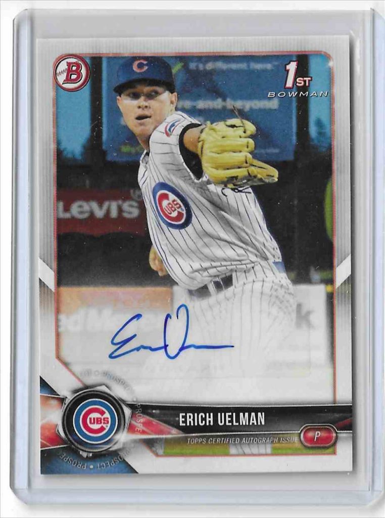 2018 Bowman Prospect Autographs PA-EU Erich Uelman